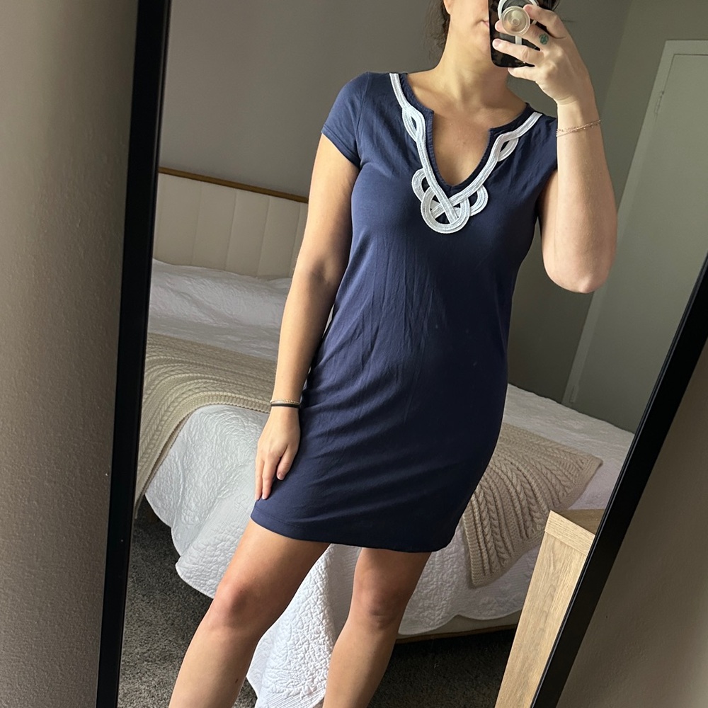 Lilly Pulitzer Navy Brewster T Shirt Dress